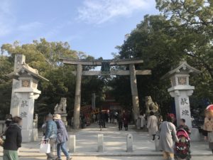 大山祇神社の参道入り口の鳥居